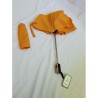 Dámsky skladací dáždnik jednofarebný žltý