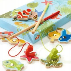 Drevená magnetická hra Tropické rybky