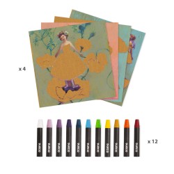 Balerína - Novi-Degas - vyfarbovanie olejové pastelky