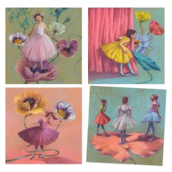 Balerína - Novi-Degas - vyfarbovanie olejové pastelky