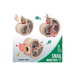 Pokladnička Slimák - 3D puzzle - mechanický model