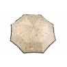 Dámsky skladací dáždnik - macramé - béžovo-čierny