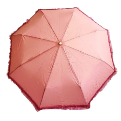 Dámsky skladací dáždnik volánikový staroružový