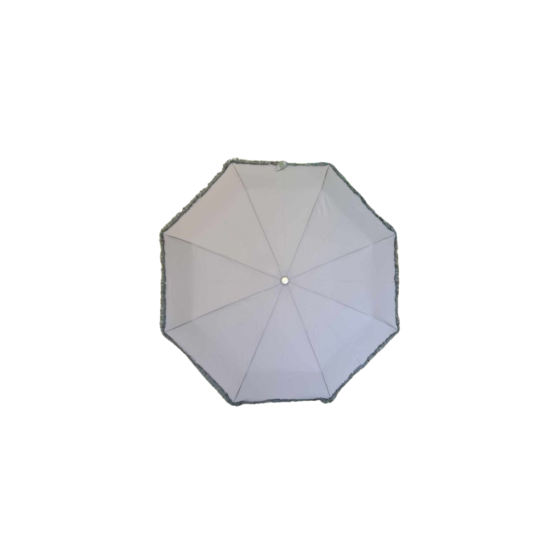 Dámsky skladací dáždnik volánikový šedý