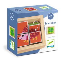 Pretáčacie drevené puzzle -...