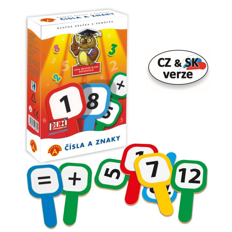 Ceduľky - Čísa a znaky