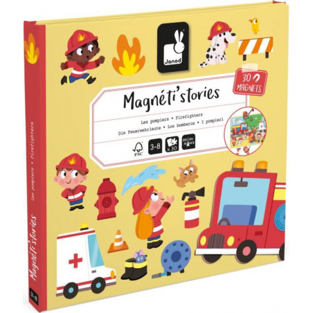 Magnetická kniha Magnetistories Požiarnici
